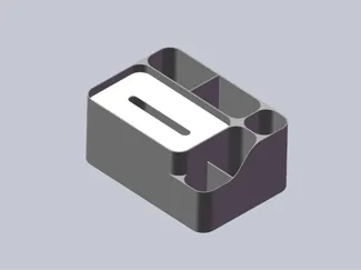 A desktop tissue box