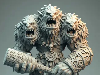 another Three-Headed Nordic Troll