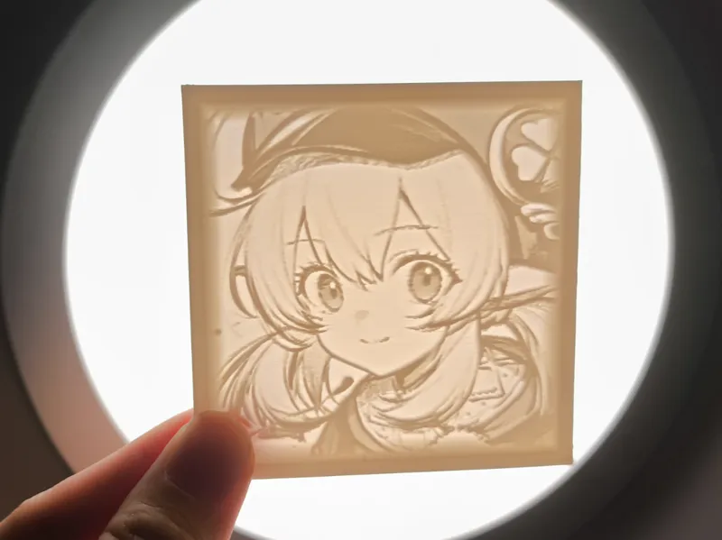 【原神】可莉水墨风透光浮雕