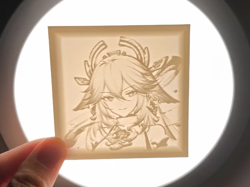 【原神】八重神子水墨风透光浮雕