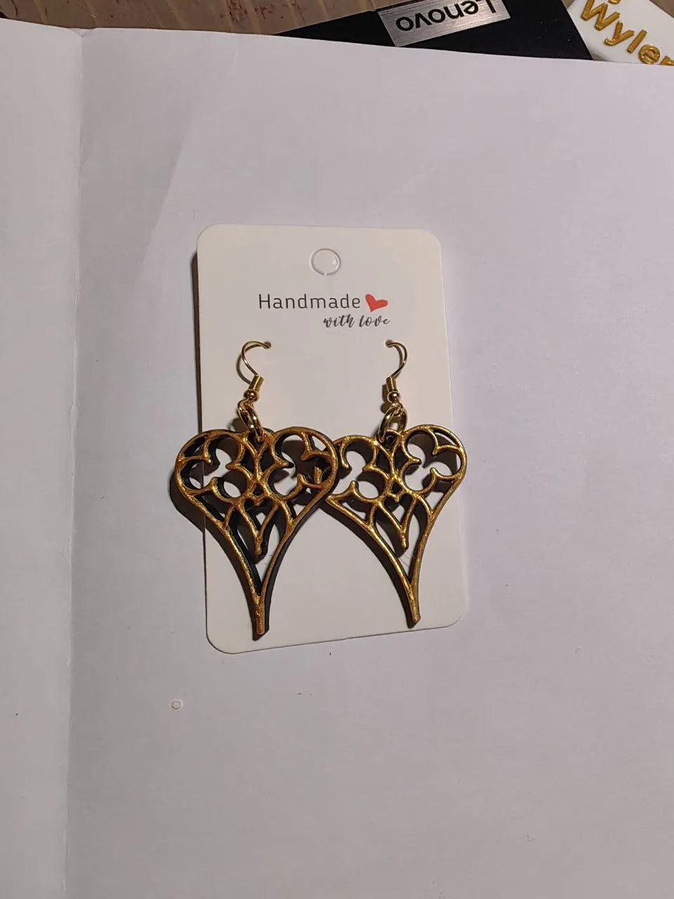 Gothic Heart Earrings view 2