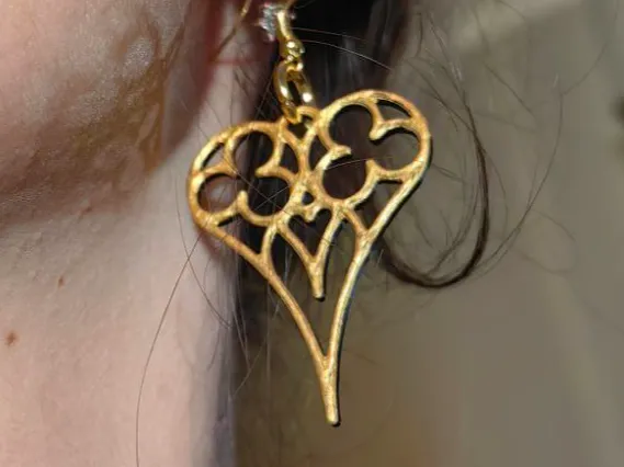 Gothic Heart Earrings