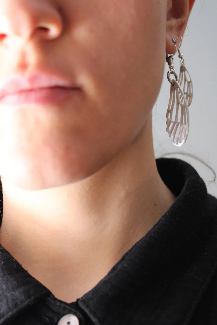 Earrings - Magical fairy bug wings view 3
