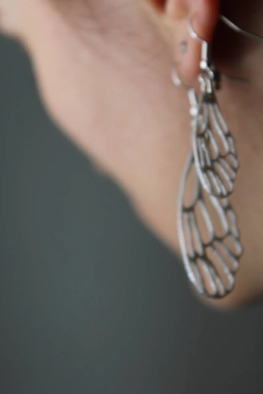 Earrings - Magical fairy bug wings view 2