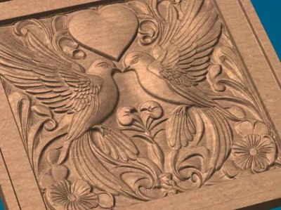 Lovebirds Plaque