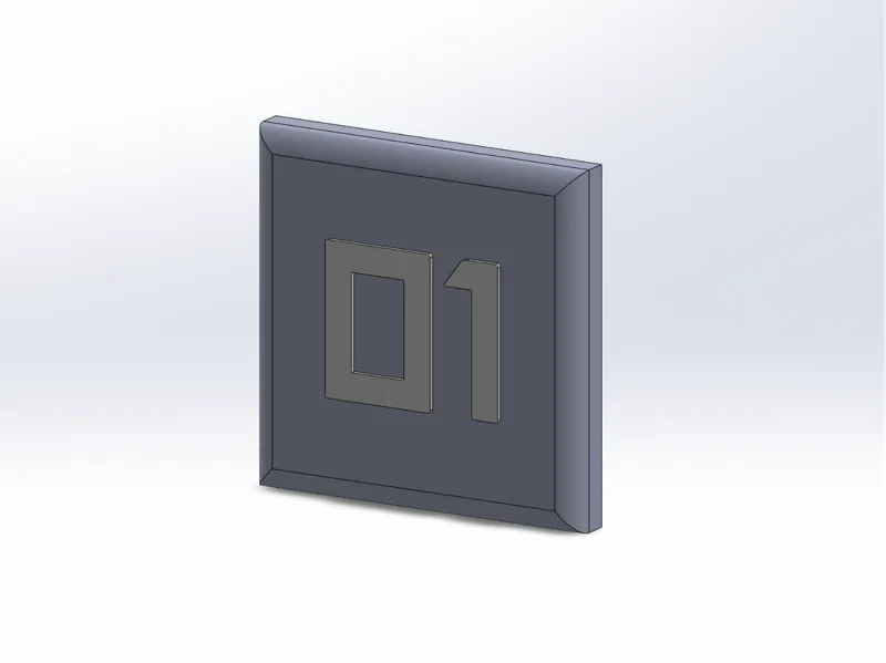 Organizer tile tag (Number 01)