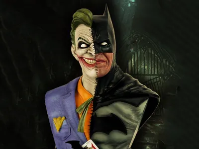 Batman vs joker bust