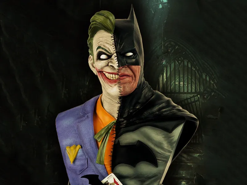 Batman vs joker bust