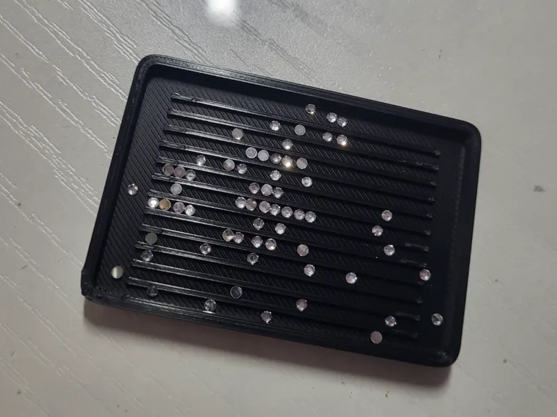 SS6 2mm gemstone bedazzling tray