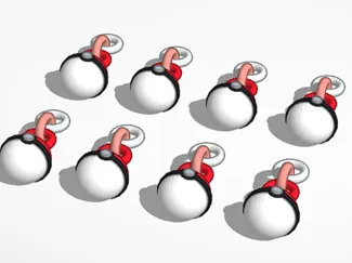Pokeball keychain