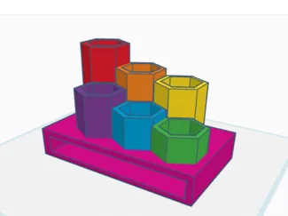Rainbow desk organiser