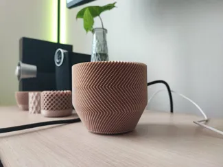 Ribbed Vase