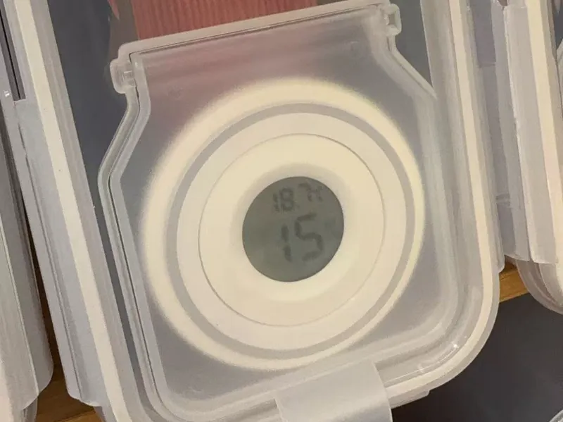 3D打印耗材存放密封桶温湿度计框体（适配4L米桶）