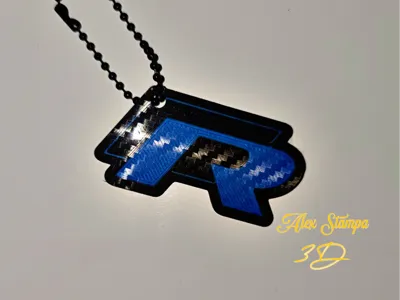 Golf R Logo keychain bi-color