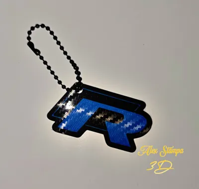 Golf R Keychain R Logo Golf R Logo keychain bi-color - Free 3D Print Model - MakerWorld