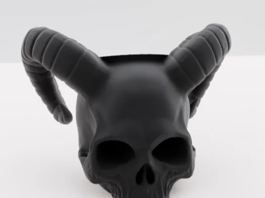 MATE DIABLO O CALAVERA CON CUERNOS