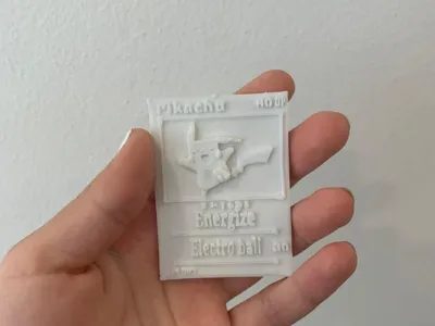 pickachu 3d pokemon card