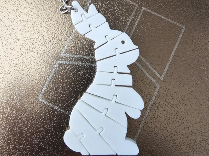 Flexi Easter Bunny Keychain