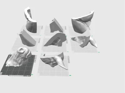 Multipart Horse Head (Life sized)
