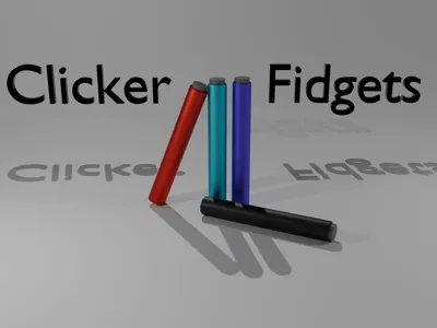 Clicker fidget pen