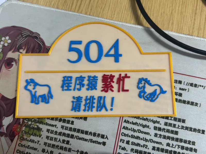 程序员繁忙标牌