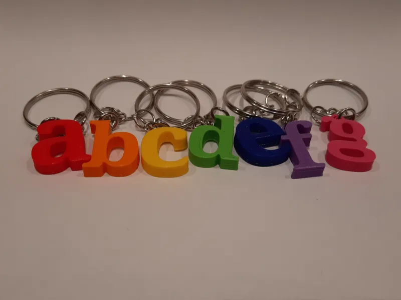 Alphabet Keychains – Complete A-Z Set