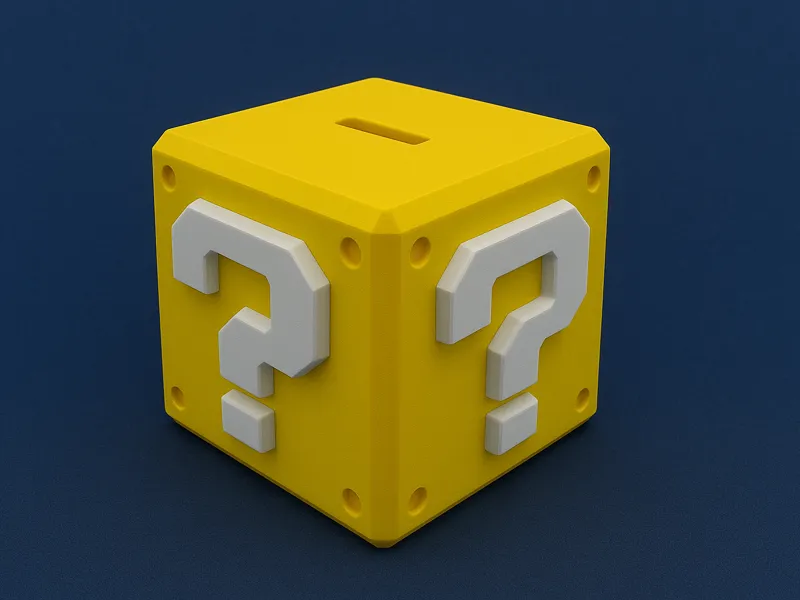 Super Mario "?" Cube - Secret box + Piggy bank