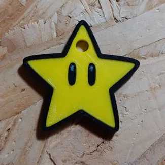 Keychain SUPER STAR multicolor - Super Mario Bros