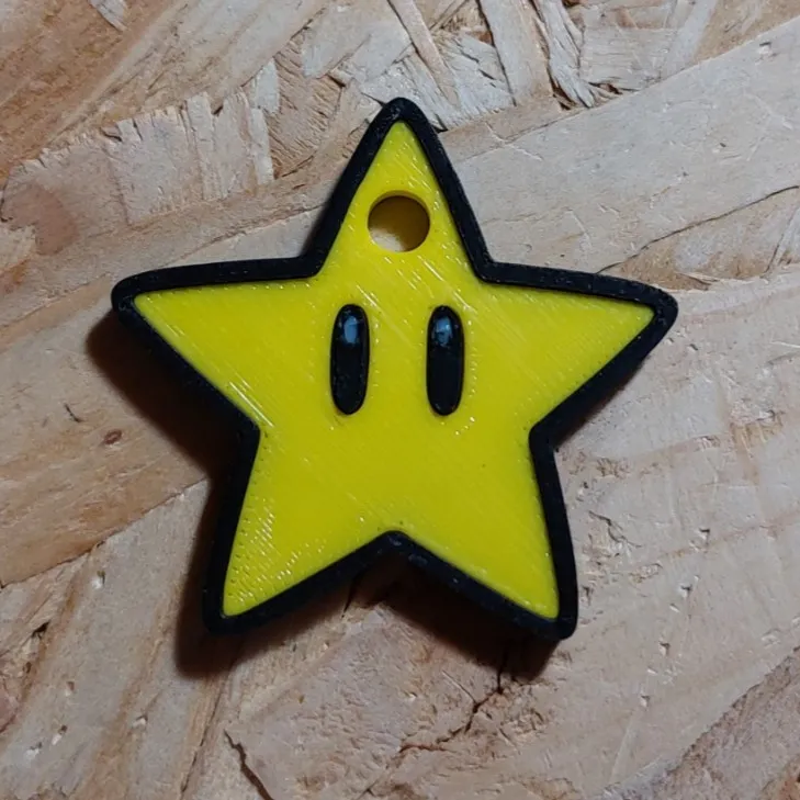 Keychain SUPER STAR multicolor - Super Mario Bros