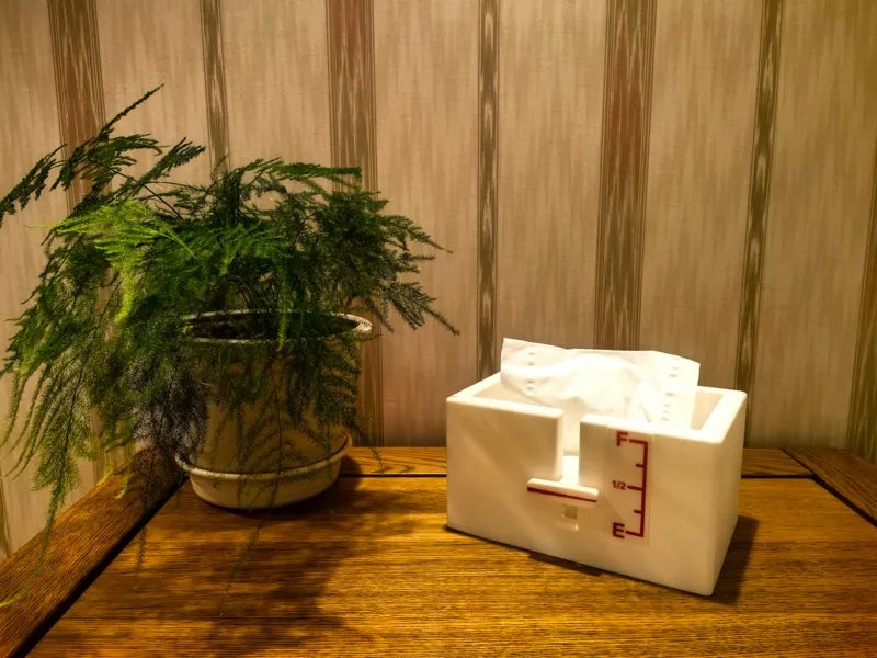 下沉式带刻度的抽纸盒