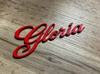 “Gloria” Calligraphy Name Sign with Magnet Holes