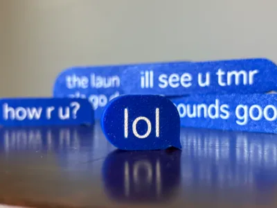 Customizable Text Message Bubble Decorations