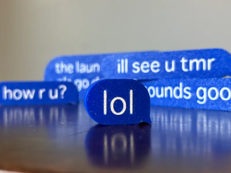 Customizable Text Message Bubble Decorations
