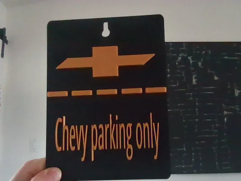 Chevy parking only sign!!!