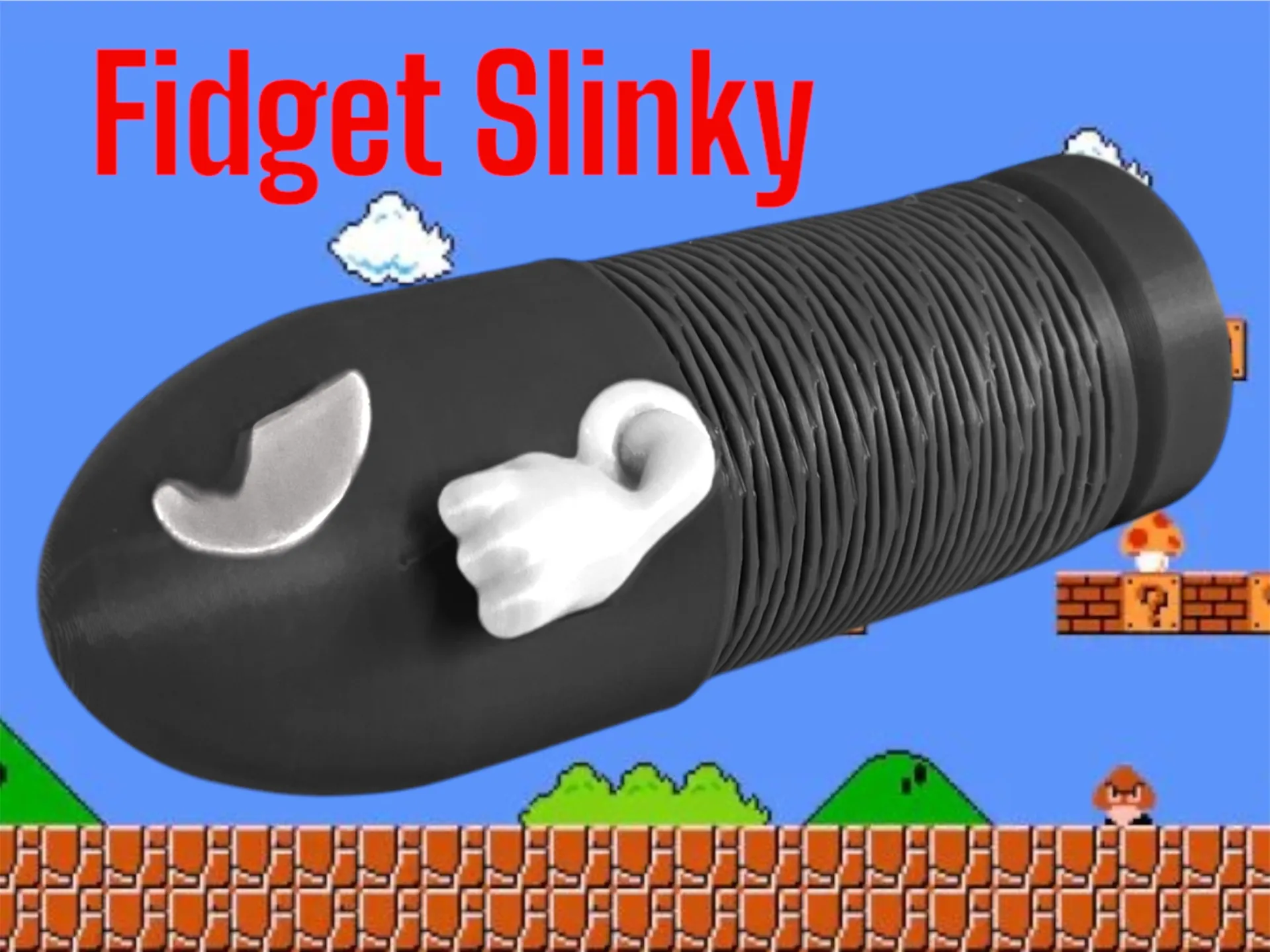 Fidget Slinkey Toy BILL Bullet Articulated 
