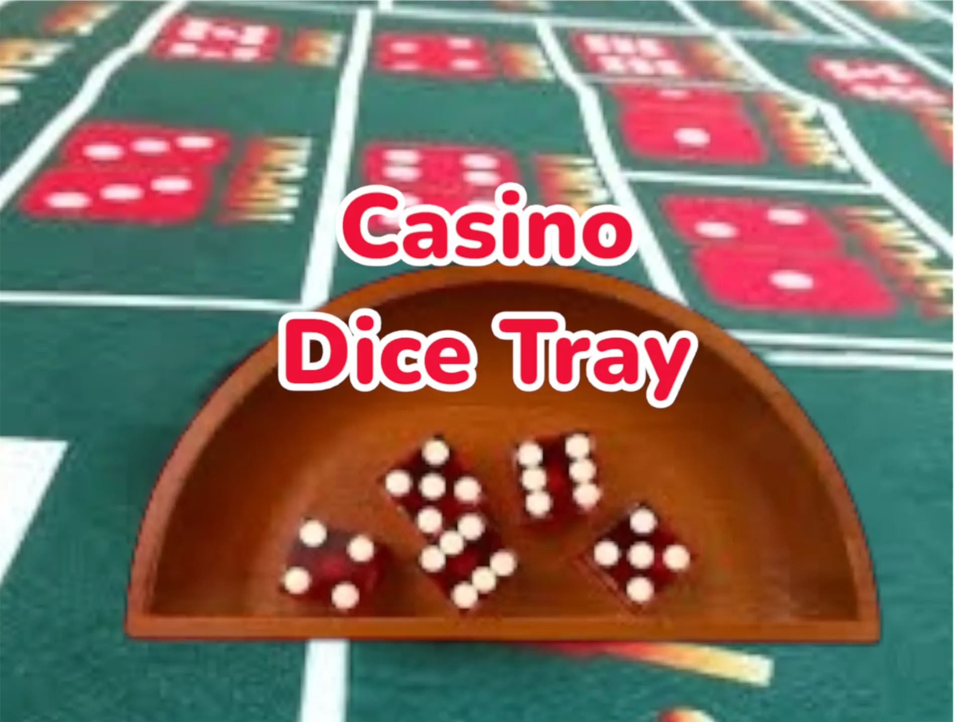 Casino Craps Dice Tray
