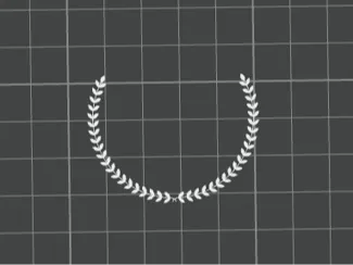 BADGE MEDAL FLOWER PATTERN