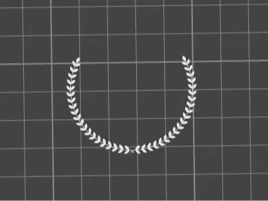 BADGE MEDAL FLOWER PATTERN