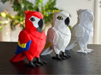 Cute low poly Parrot