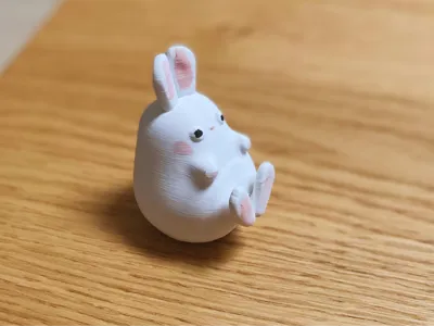Round and lovely little bunny long-eared version