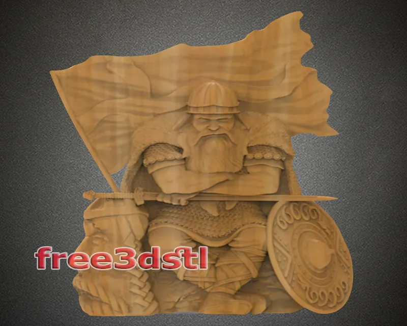 Viking warrior 3D STL Model (FREE)