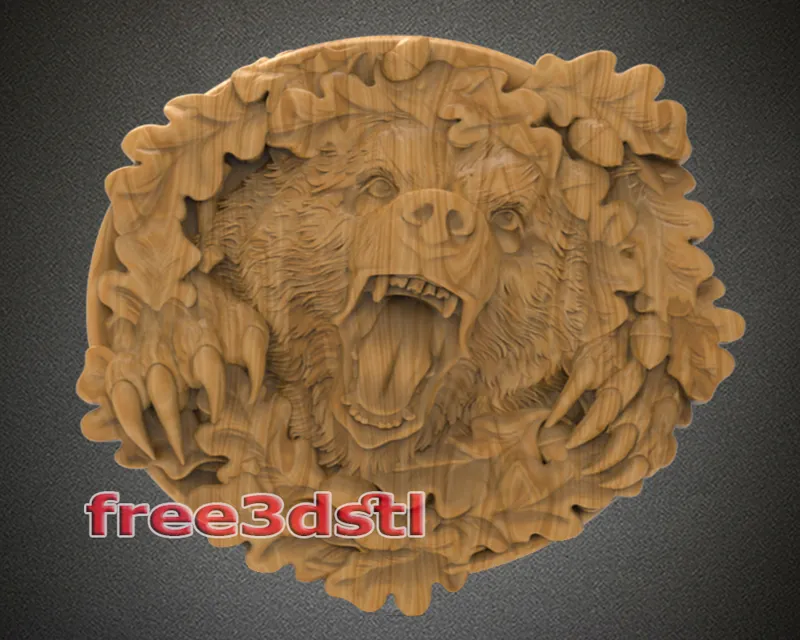 Grizzly bear 3D STL Model (FREE)