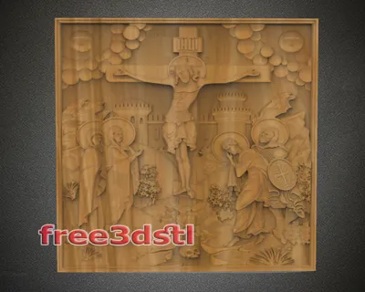 Crucifixion of Jesus 3D STL Model (FREE)