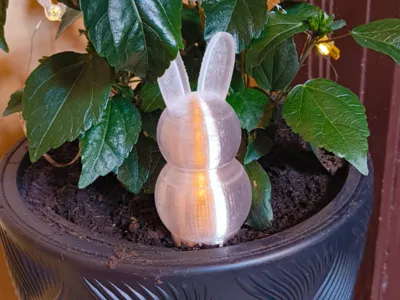 Easter bunny fake candle lamp
