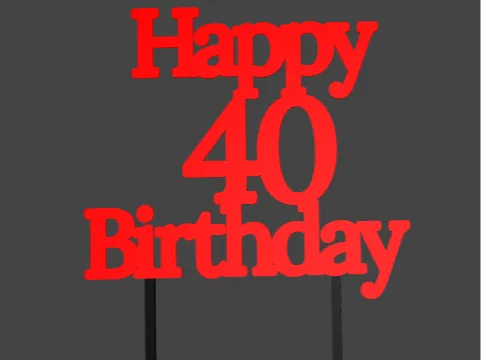 Birthday topper 40