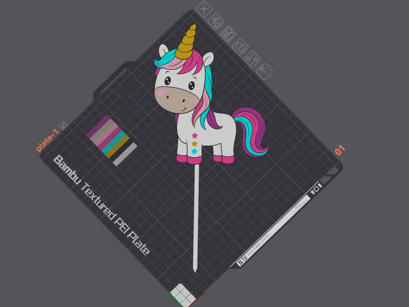 Unicorn cake topper