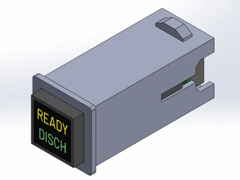 Korry button housing, inset