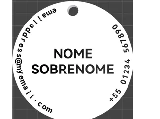 Etiqueta de Bagagem Customizável