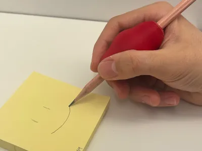 Pen holder ergonomical 