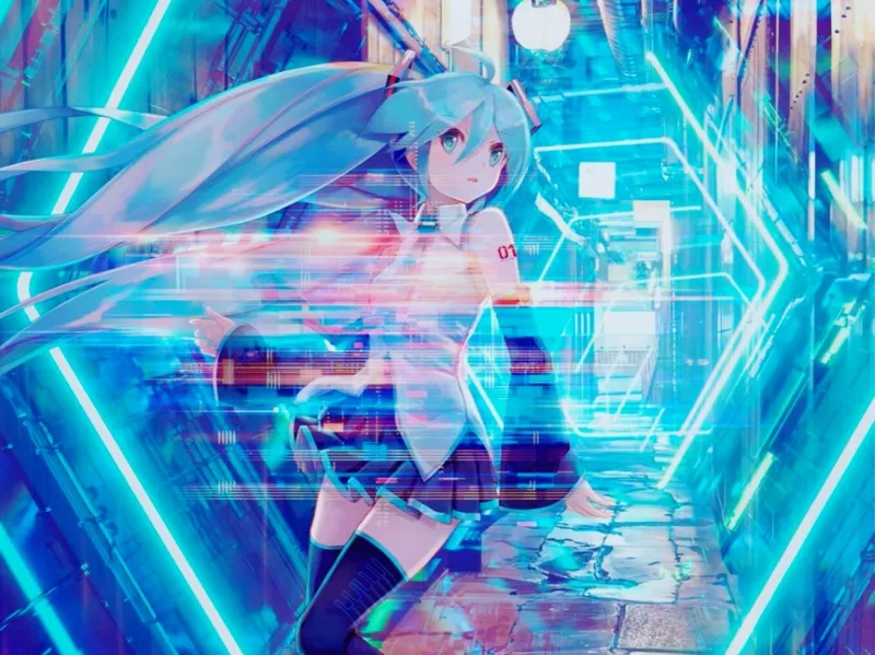 彩色浮雕——初音未来